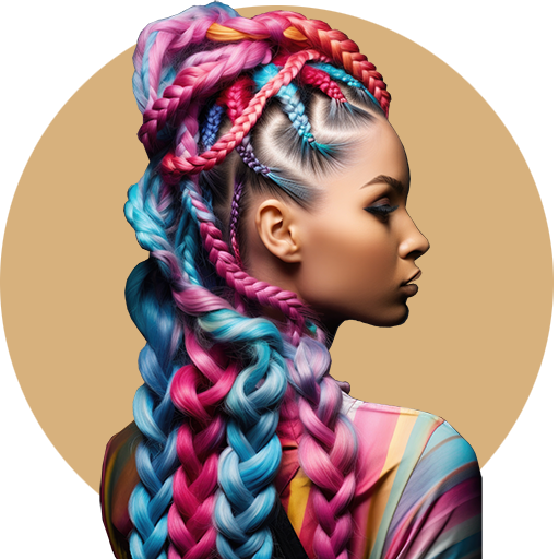 Trenzas africanas de colores