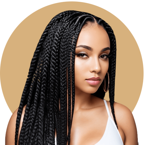 Long loose African braids