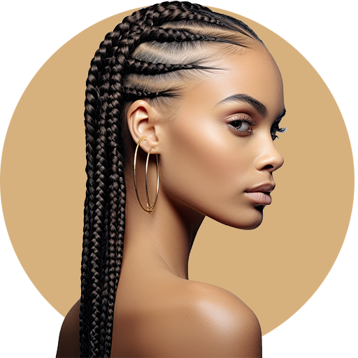 Brown braiding hair