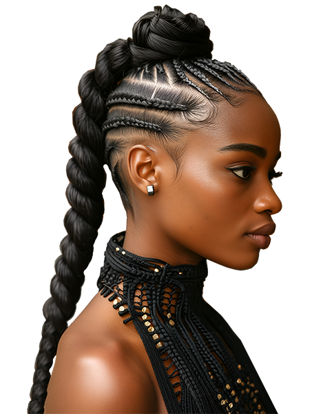 Braided ponytail
