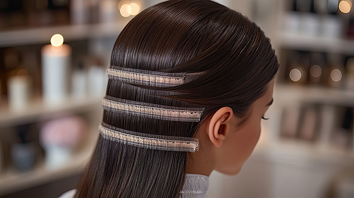 Tape-in hair extensions