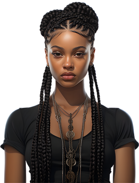 Updo braids