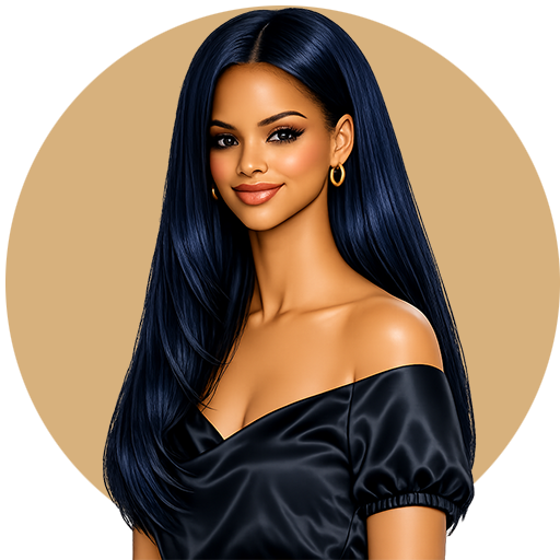 Blue-black hair