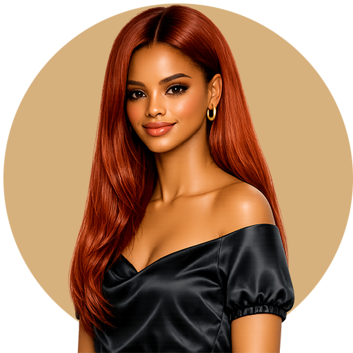 Copper red hair