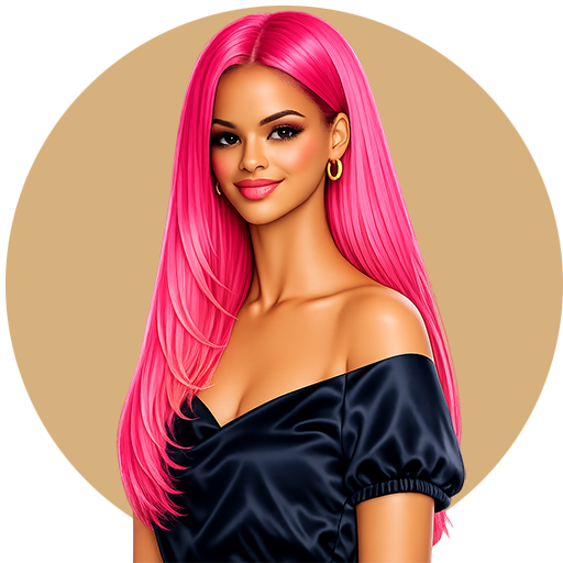 Hot pink hair