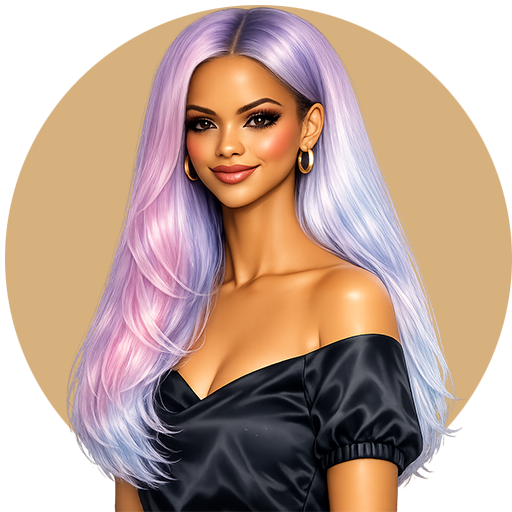 Nebula pink-blue drift hair