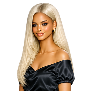 Platinum blonde hair