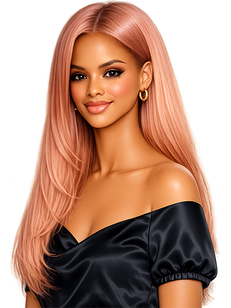 Rose gold hair