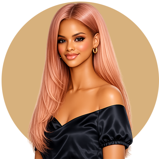 Rose gold hair