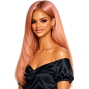Rose gold hair