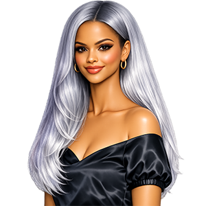 Starlight silver melt hair