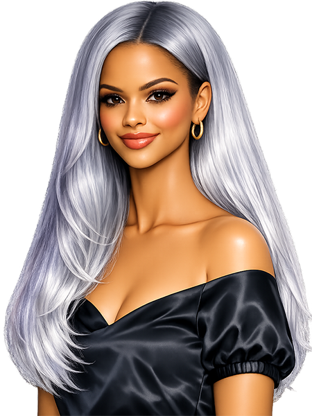 Starlight silver melt hair